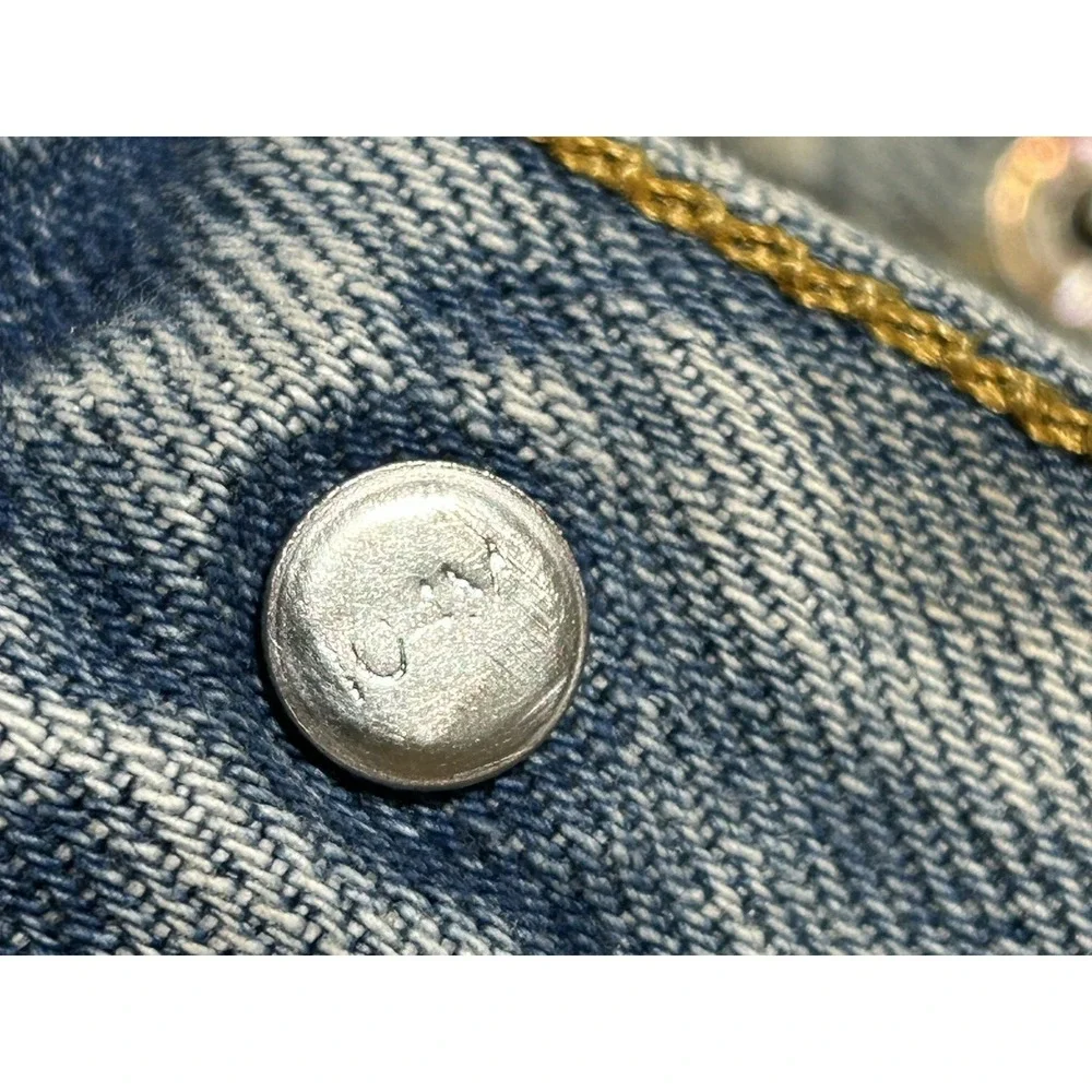 Vintage Y2K 2005‎ Levis 501xx Thrashed Distressed Button Jeans 36x34 Punk Grunge